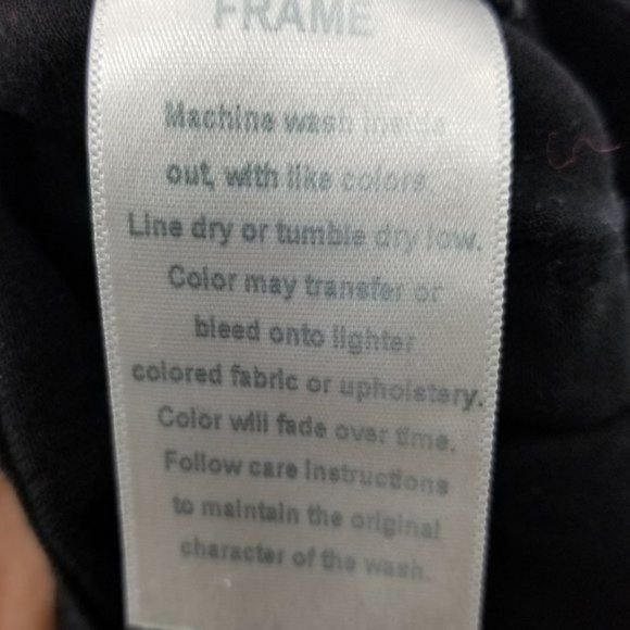 Frame Le Skinny De Jeanne Film Noir Raw Hem Jeans Size 27 - Picture 12 of 13